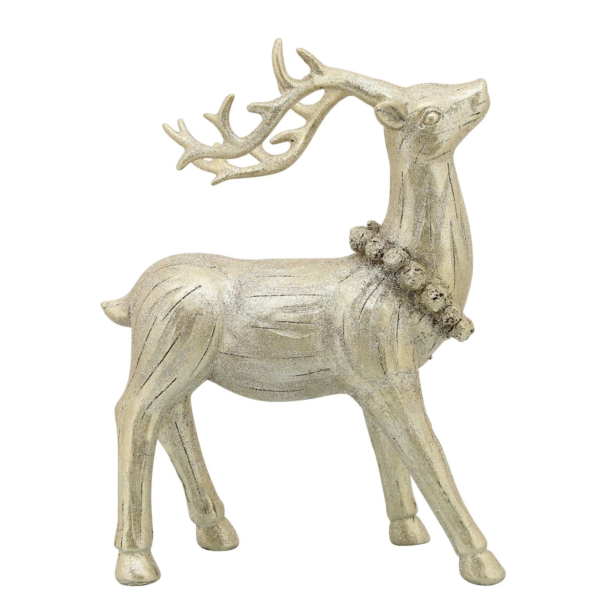 Champagne or Silver Reindeer (13") | Holiday Table Decor | Metallic Decor | Glam Christmas - DiamondValeDecor