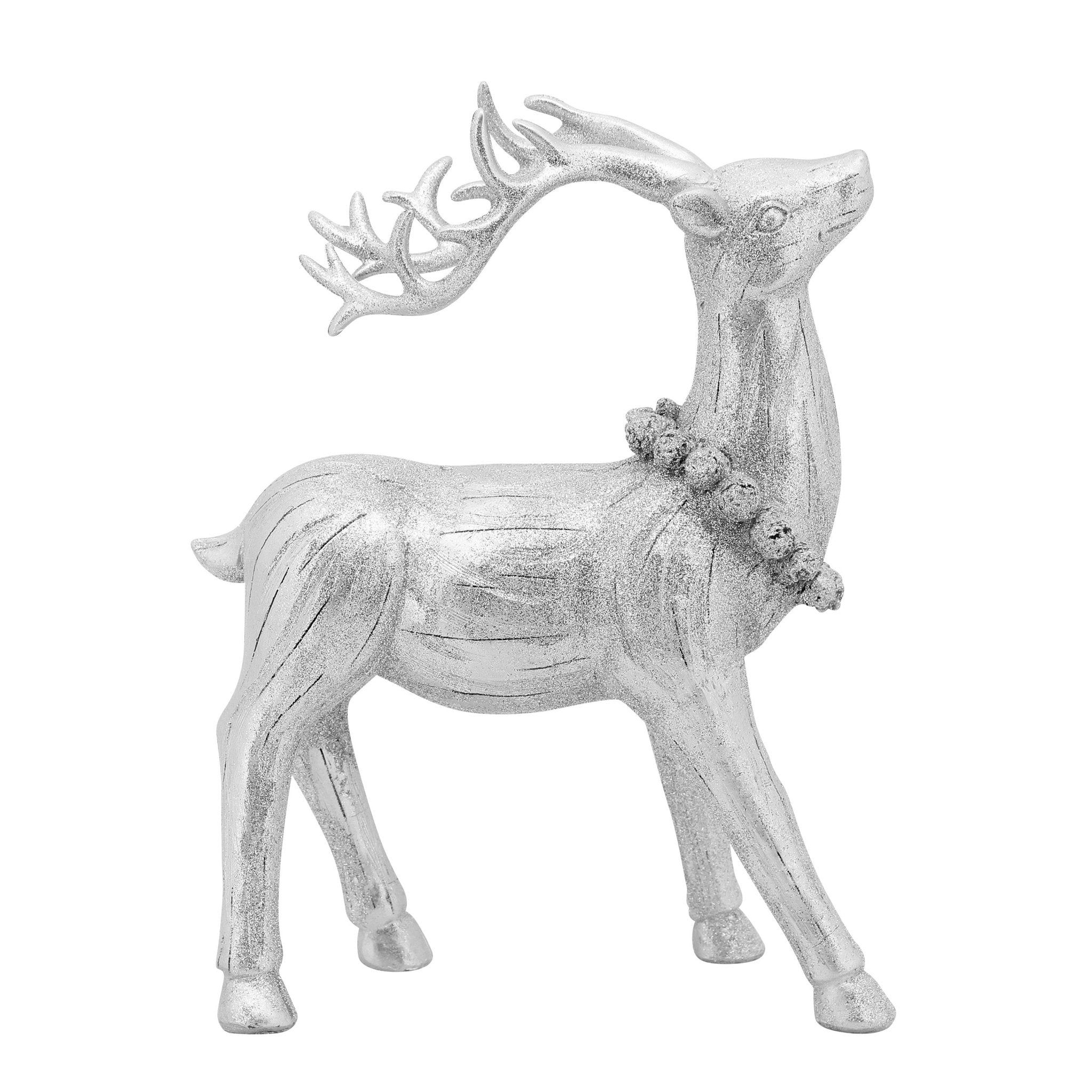 Champagne or Silver Reindeer (13") | Holiday Table Decor | Metallic Decor | Glam Christmas - DiamondValeDecor