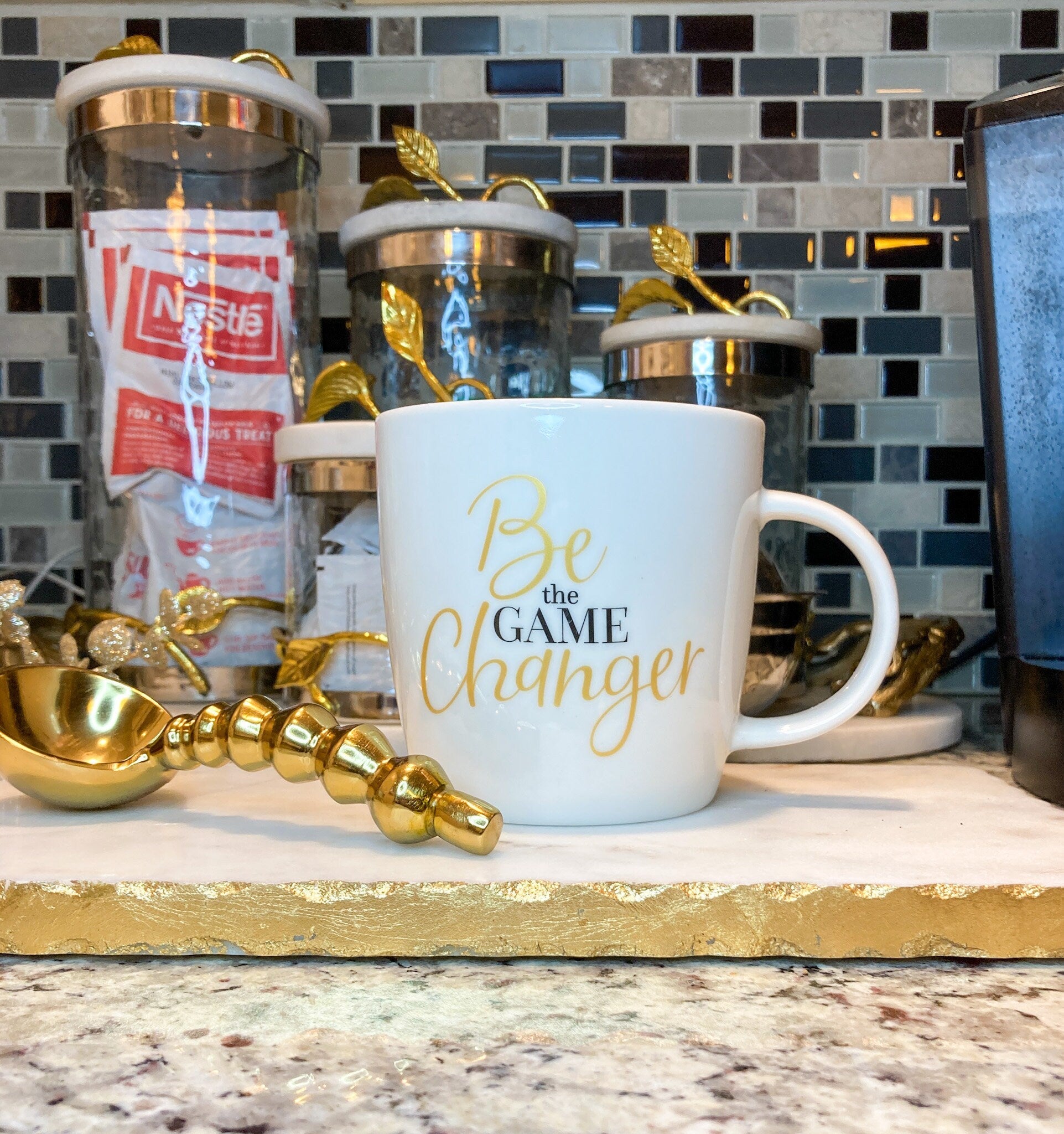 Coffee Mug | Coffee Cup | Coffee Lovers Gift | Ceramic Mug | Inspirational Mug | Glam Coffee - DiamondValeDecor