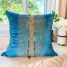 Glam Pillow Cover | Luxury Teal Velvet Pillow | 20x20 Pillow Cover | Metallic Pillow | Decorative Pillow | Accent Pillow | Housewarming Gift - DiamondValeDecor