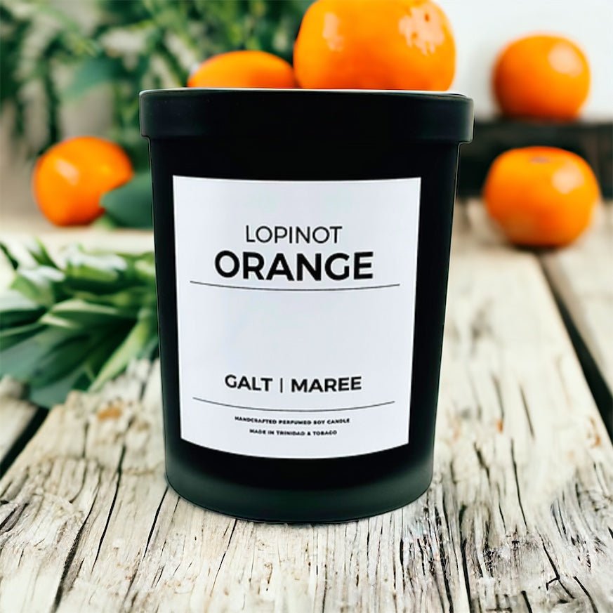 Handmade Soy Candle in Orange, Grapefruit, Cedar and Musk Scent | Lopinot Orange (12.5 oz) - DiamondVale