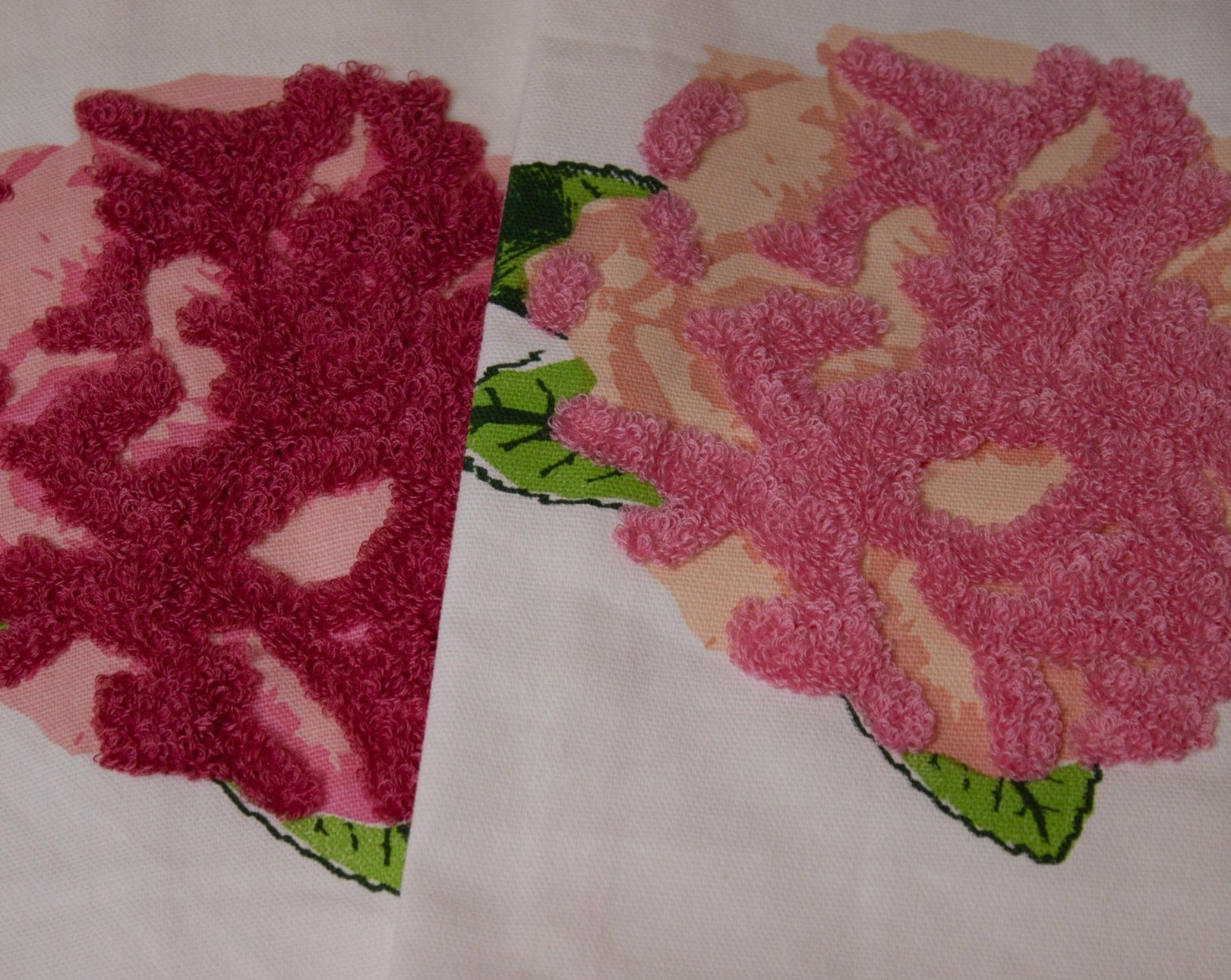 Pink and Red Rose Dish Towels with Embroidery (Set of 2) | Kitchen Hand Towels | Kitchen Dish Towels | Tea Towels - DiamondValeDecor