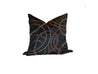 Black and Gold Embroidered Velvet Pillow Cover 20x20 - DiamondVale