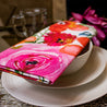 Bright Flower Design Cloth Napkin (Set / 4) | Formal Dinner Table Decor | Cloth Table Linen | Summer Table | New Home Gift | Glam Home Decor - DiamondValeDecor