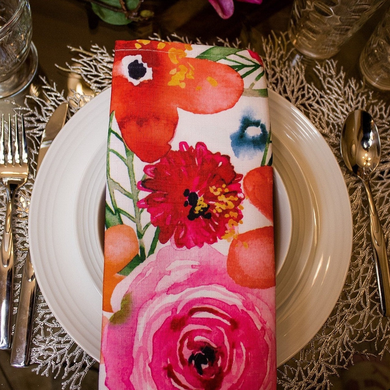  4) | Formal Dinner Table Decor | Cloth Table Linen | Summer Table | New Home Gift | Glam Home Decor - DiamondValeDecor