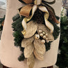 Champagne Jeweled Beaded Magnolia Leaf (28") - DiamondValeDecor