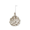 Champagne Metallic Pearl Teardrop Ornament - DiamondValeDecor