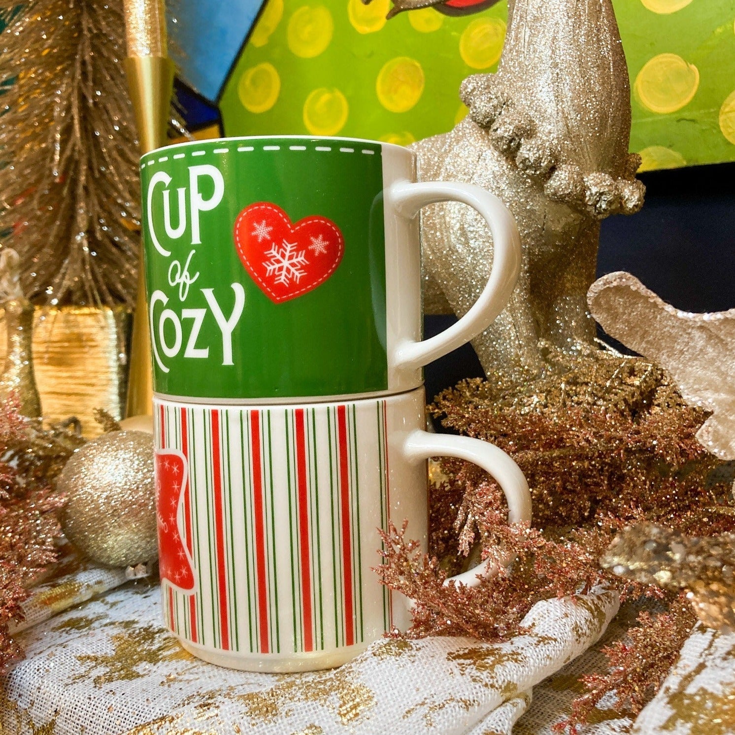 Coffee Mug | Stacking Mugs | Coffee Cup | Teacher Gifts | Coffee Lovers Gift | Secret Santa Gift | Coworker Gift | Ceramic Mug - DiamondValeDecor
