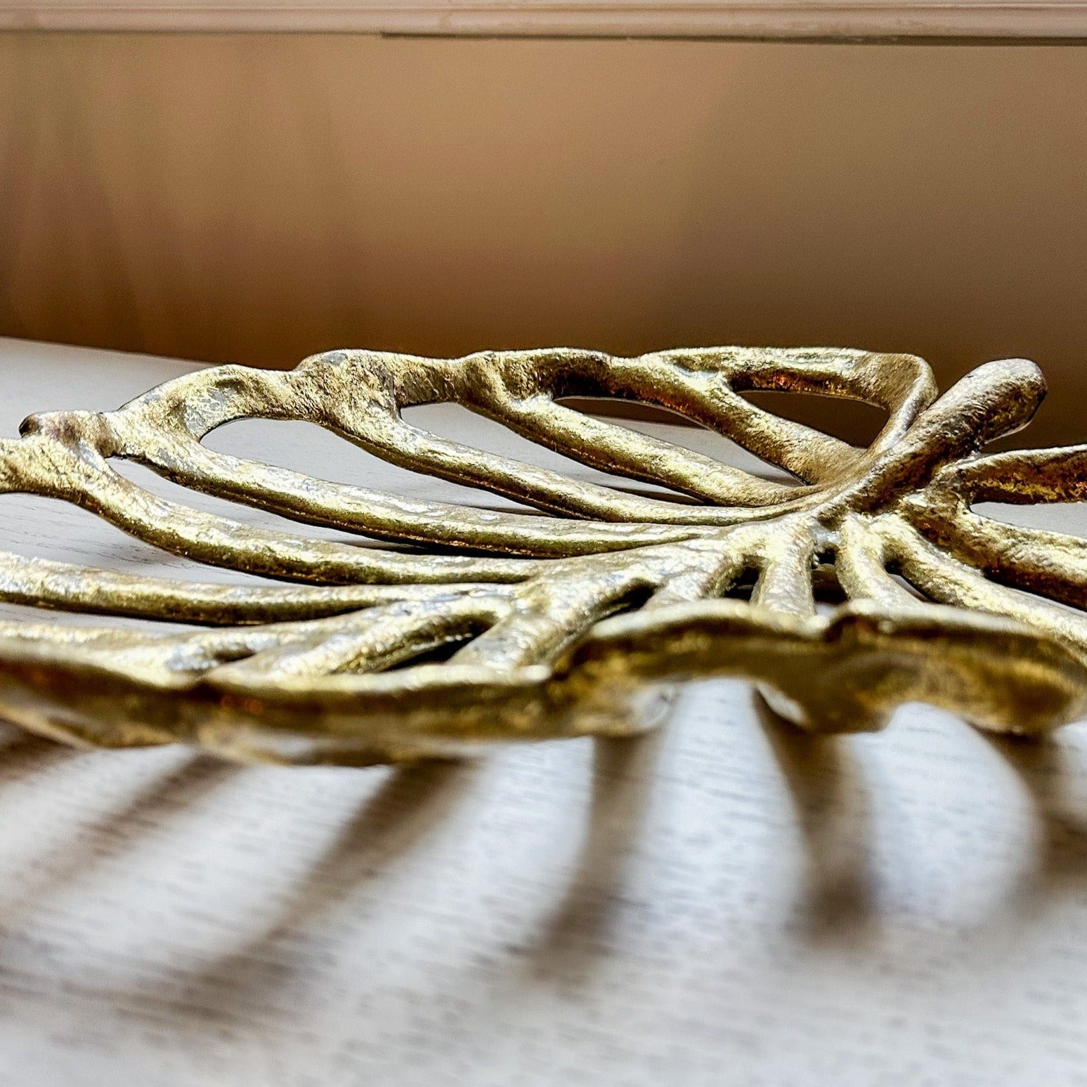 Decorative Gold Leaf Tray (12" x 10") - DiamondVale