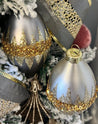 Double Point Gold Glittered Ornament (Set of 2) - DiamondValeDecor