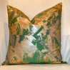 Glam Pillow Cover | Luxury Green and Gold Jacquard Pillow | 20x20 Pillow Cover | Metallic Pillow | Decorative Pillow | Accent Pillow - DiamondValeDecor