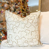 Glam Pillow Cover | Luxury Ivory Beaded Velvet Pillow | 20x20 Pillow Cover | Metallic Pillow | Decorative Pillow | Accent Pillow |Housewarming Gift - DiamondValeDecor