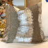 Glam Pillow Cover | Luxury Silver Beaded Velvet Pillow | 20x20 Pillow | Metallic Pillow | Decorative Pillow | Accent Pillow | Housewarming Gift - DiamondValeDecor