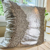 Glam Pillow Cover | Luxury Silver Beaded Velvet Pillow | 20x20 Pillow | Metallic Pillow | Decorative Pillow | Accent Pillow | Housewarming Gift - DiamondValeDecor