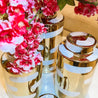 Gold and White Brushstroke Ginger Jar with Lid (3 sizes) - DiamondVale