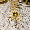 Gold Gilded Beaded Coffee Spoon - DiamondValeDecor