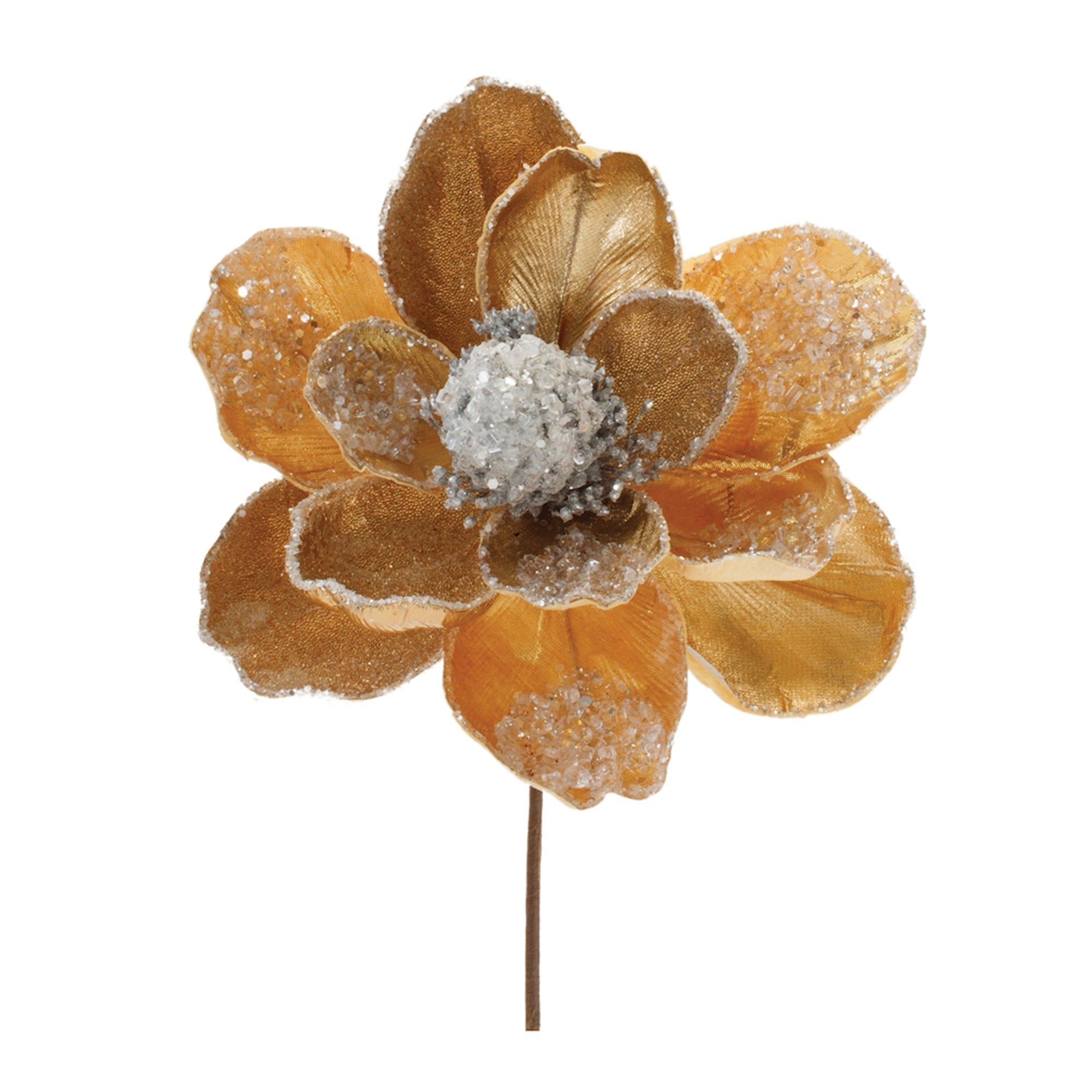 Gold Metallic Magnolia Stem (28") - DiamondVale