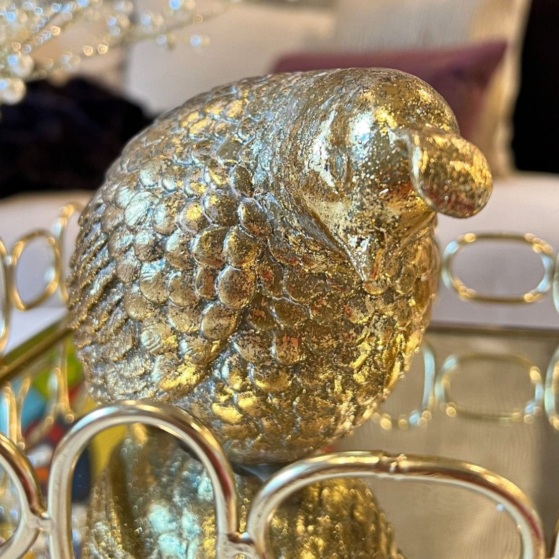 Gold Partridges (Set of 2) - DiamondValeDecor