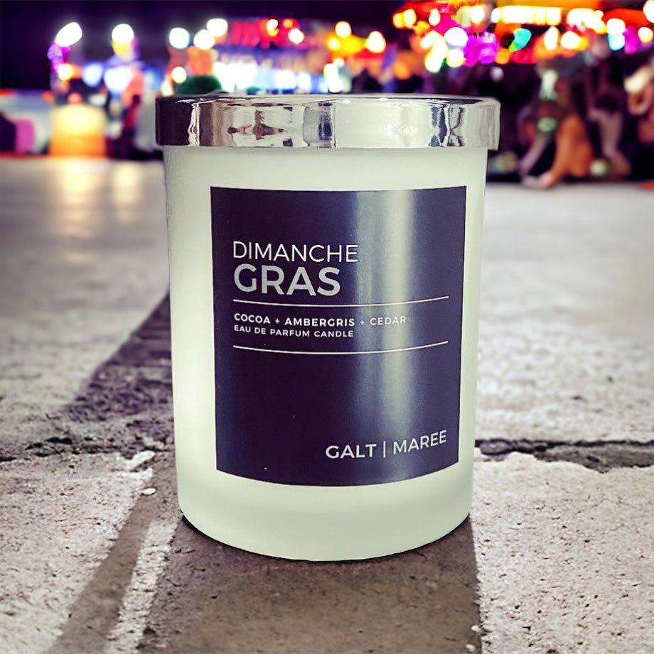 Handmade Soy Candle in Santal and AmberGris Scent | Dimanche Gras (12.5 oz) - DiamondVale