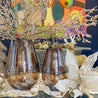 Large Glass Vase (2 sizes available - 9", 11") | Brown Bronze Vase | Glam Home | Dining Centerpiece | Gold Centerpiece | Housewarming Gift - DiamondValeDecor