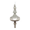 Platinum Jeweled Glass Drop Ornament (Set of 2) - DiamondValeDecor