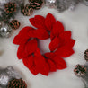 Red Velvet Magnolia Leaf Wreath / Candle Ring (20") - DiamondVale
