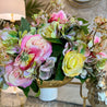 Rose-Hydrangea Bouquet (13") | Pink Flower | Spring Flower | Artificial Flowers | Faux Rose | Faux Hydrangea | Faux Floral Arrangement - DiamondValeDecor