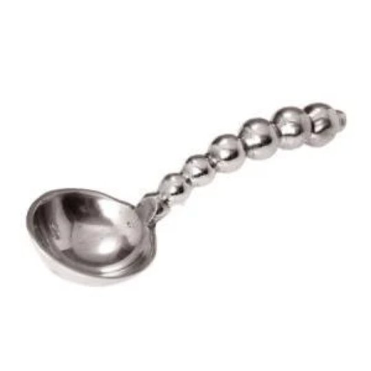 Silver Beaded Coffee Spoon (6") - DiamondVale