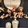 Tall Peach Dogwood Flower Stem with Pearl (36") - DiamondValeDecor