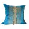 Teal Velvet with Gold Thread Design 20x20 Pillow Cover - DiamondVale