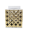 White and Gold Mosaic Patterned Ceramic Jars (2 sizes) - DiamondVale