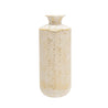 White Metal Vase with Gold Design (16") | Gold Vase | White Vase |Tall Flower Vase | Farmhouse Vase | Housewarming Gift - DiamondValeDecor
